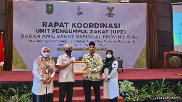 Dinas Kelautan dan Perikanan Provinsi Riau mengikuti Rakor UPZ BAZNAS PROVINSI RIAU