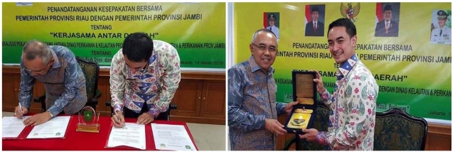BIDANG KELAUTAN DAN PERIKANAN MENJADI PROMOTOR MoU PEMERINTAH PROVINSI RIAU DAN PEMERINTAH PROVINSI JAMBI