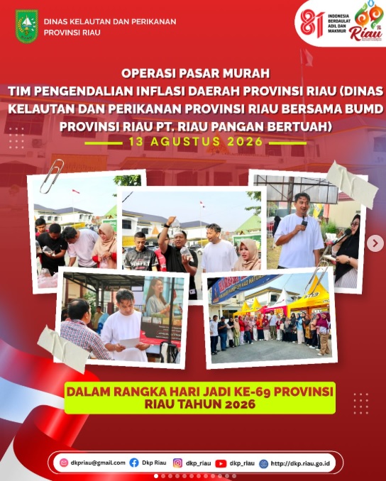 Operasi Pasar Murah Tim Pengendalian Inflasi Daerah Riau Bersama BUMD Riau Pangan Bertuah