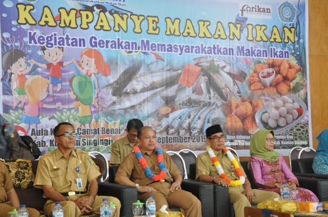 DINAS KELAUTAN DAN PERIKANAN PROVINSI RIAU MENGADAKAN SOSIALISASI GEMARIKAN DI KABUPATEN KUANTAN SINGINGI