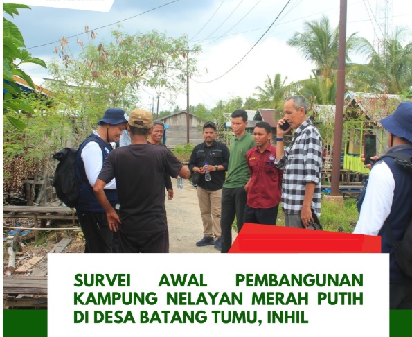 Pemdes Sambut Survei Kampung Nelayan Merah Putih di Desa Batang Tumu